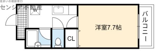 リリーフ・KOTOBUKI(1K/1階)の間取り写真