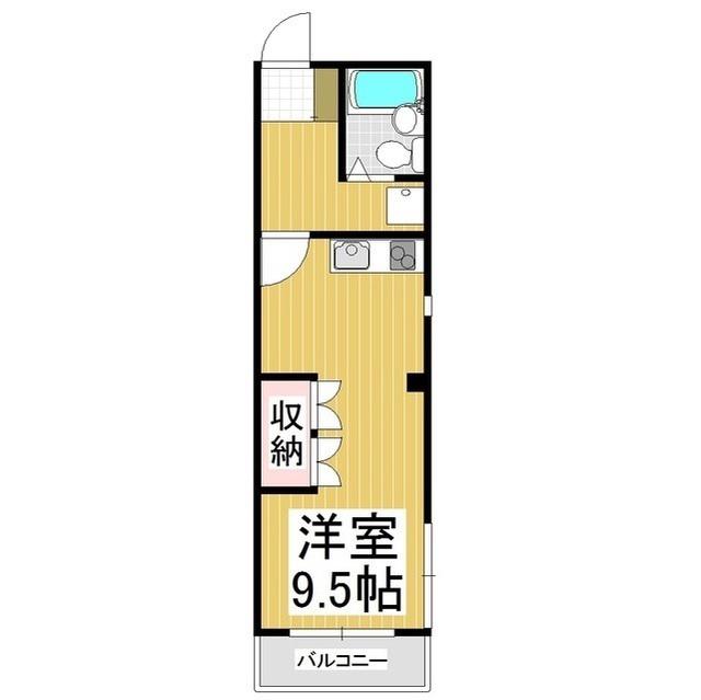 朝倉マンション(ワンルーム/4階)の間取り写真