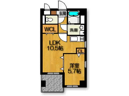 本山ユーフォニア(1LDK/2階)の間取り写真