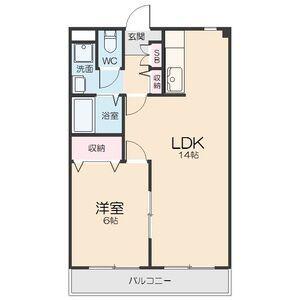 メゾンユーラップ(1LDK/4階)の間取り写真