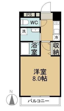 コスモ21(1K/1階)の間取り写真