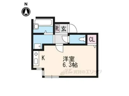 ユーピーディービル(1K/3階)の間取り写真