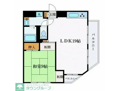 ISM石神井公園(1LDK/10階)の間取り写真