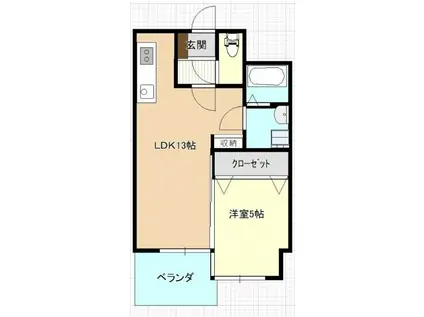 ESTERRACE55(1LDK/10階)の間取り写真