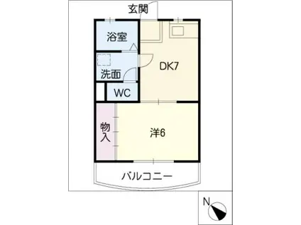 スペチアーレ(1DK/1階)の間取り写真