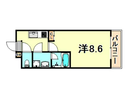 フローレンス魚崎北町(1K/1階)の間取り写真