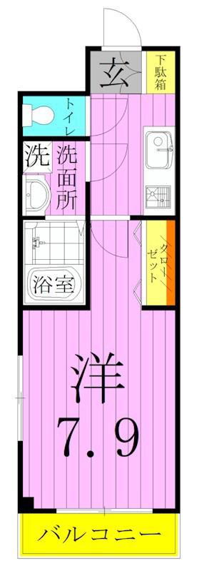ビラ・エスト・ラート(1K/3階)の間取り写真