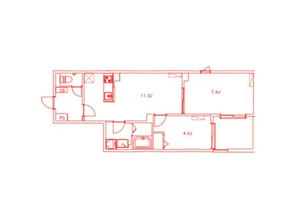 FELICE(2LDK/1階)の間取り写真