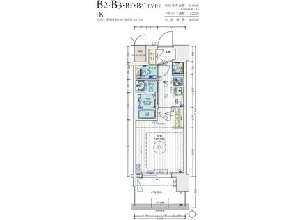 エステムコート難波ウエスト-SIDEVIIIエクシーナ(1K/9階)の間取り写真