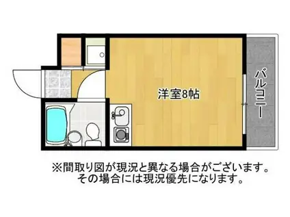 トリムハウス(ワンルーム/2階)の間取り写真