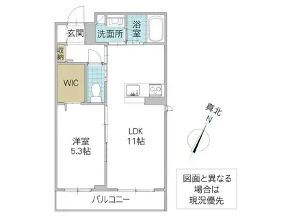 ヴィアソーレ(1LDK/1階)の間取り写真