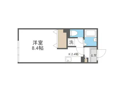 アルカディア本郷(1K/2階)の間取り写真