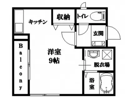 111TERRACE(ワンルーム/2階)の間取り写真