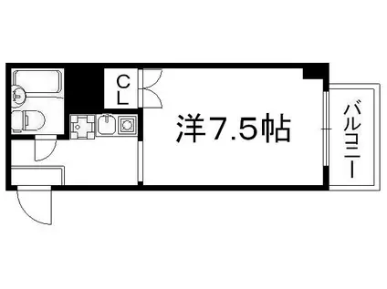 四条敷島ビル(1K/4階)の間取り写真