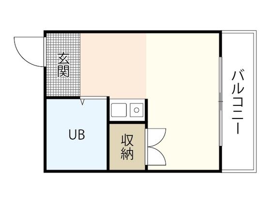 クオレマンションクサツ(ワンルーム/3階)の間取り写真