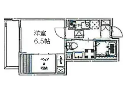 アクシーズ南浦和3丁目(1K/2階)の間取り写真