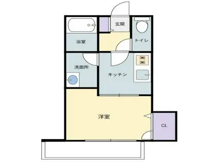 サンビエナ(1K/2階)の間取り写真