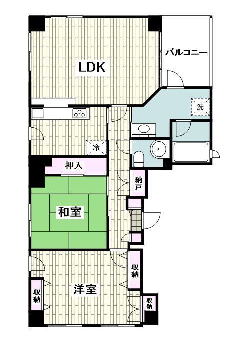 鎌倉メディカルサプライビル(2LDK/5階)の間取り写真