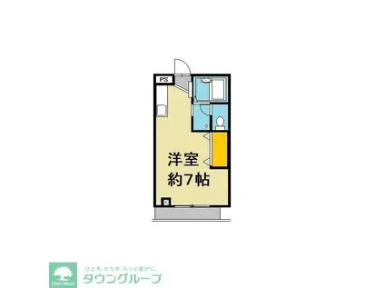 米山ビル(ワンルーム/3階)の間取り写真