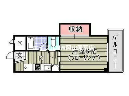 シャインブライト学南(1K/1階)の間取り写真