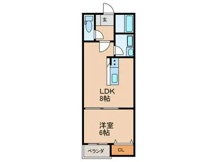 アプリーレ井尻(1LDK/2階)の間取り写真