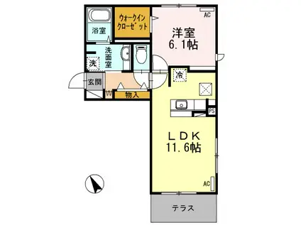 RESONE TII(1LDK/3階)の間取り写真