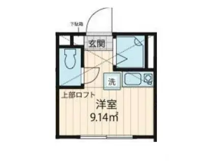 BELFORMA(ワンルーム/2階)の間取り写真