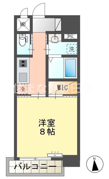 LAUSANNE(1K/5階)の間取り写真