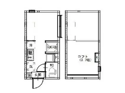 下石神井5丁目(ワンルーム/1階)の間取り写真