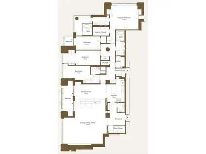 六本木ヒルズレジデンス(4SLDK/38階)の間取り写真