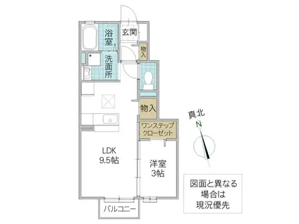 ディアーナ II(1LDK/1階)の間取り写真