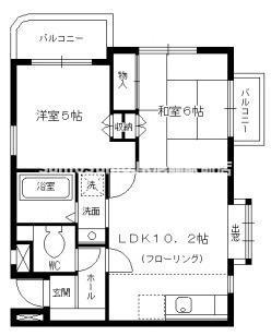 ラ・メゾン・クレール(2LDK/1階)の間取り写真