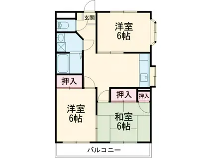 カネタカマンション(3DK/3階)の間取り写真