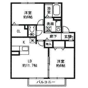 サニーコートM(2LDK/1階)の間取り写真