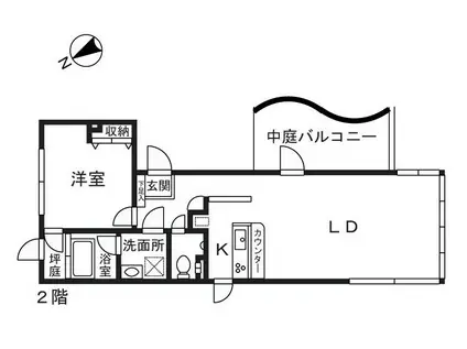 RSトゥインクル(1LDK/2階)の間取り写真
