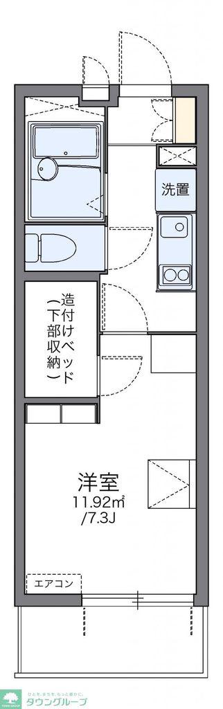 レオパレスコージーコートKI(1K/3階)の間取り写真