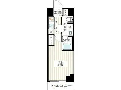 ARCOBALENO MUSASHIKOSUGI(1K/7階)の間取り写真