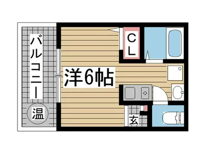 コーポ春日野(ワンルーム/2階)の間取り写真