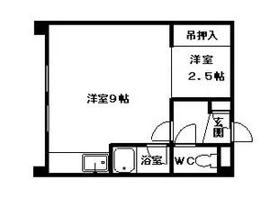 エスポワール16(ワンルーム/1階)の間取り写真