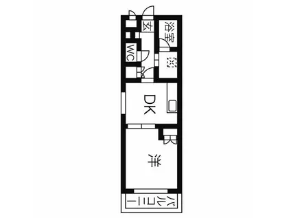 BONHEUR住友(1DK/1階)の間取り写真