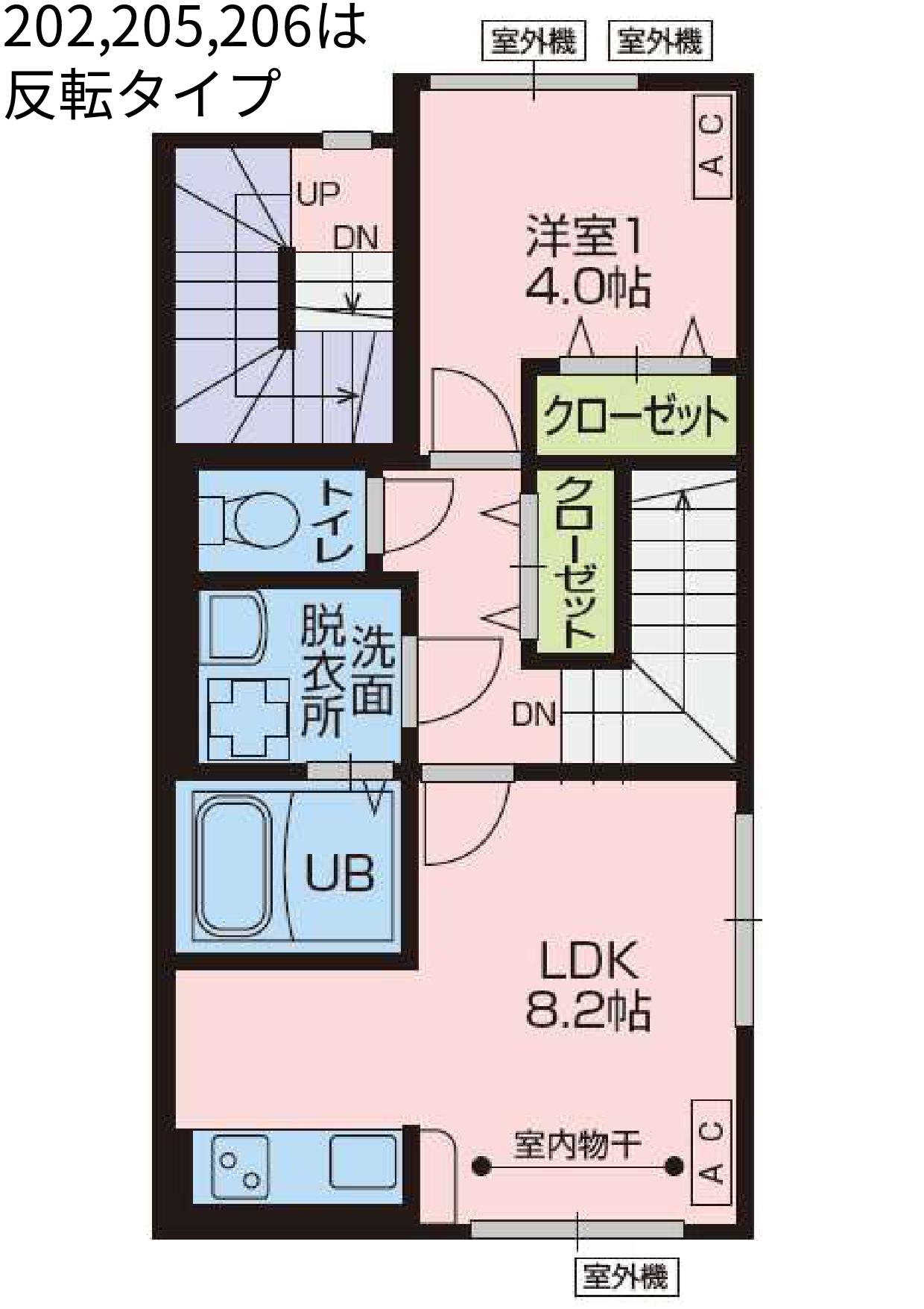 JR奥羽本線 乱川駅 徒歩20分 3階建 築1年(1LDK/2階)の間取り写真