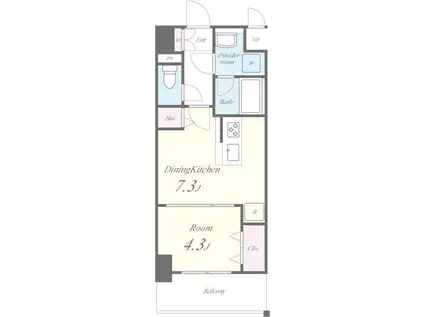 アヴェニール久米川(1DK/2階)の間取り写真