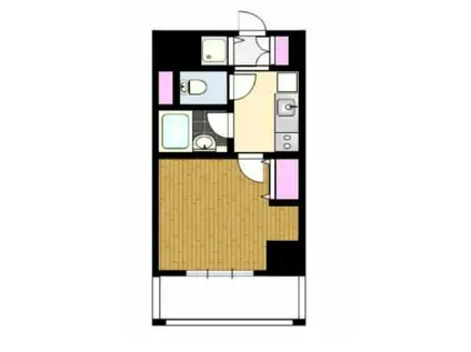 レジディア東品川(1K/6階)の間取り写真