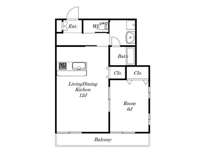 アンシャンテ(1LDK/1階)の間取り写真
