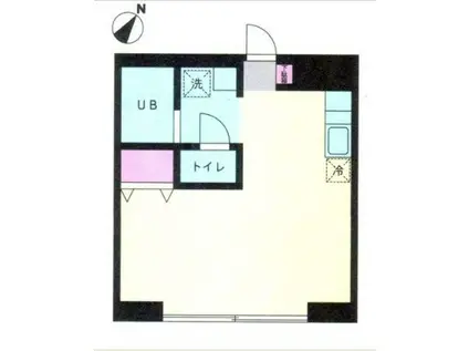 しぇそわ(ワンルーム/1階)の間取り写真