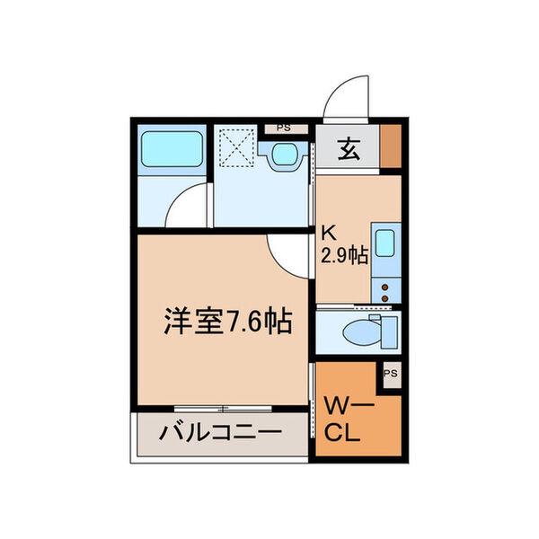 ECRASOLE安城(1K/3階)の間取り写真