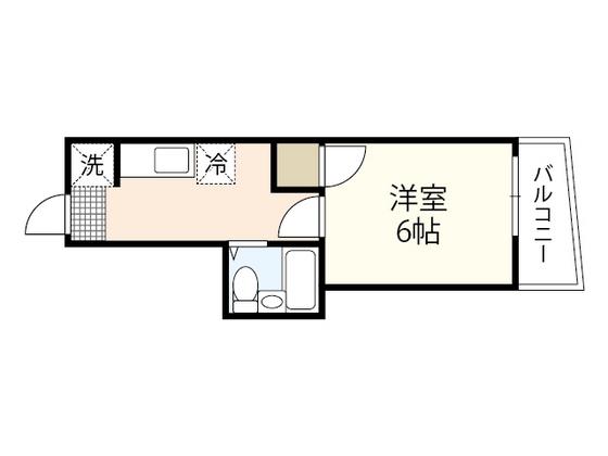 SHOEI BUILDING NO11(1K/2階)の間取り写真
