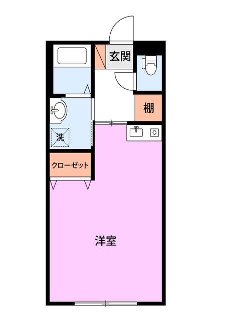 古正寺セブン(1K/1階)の間取り写真