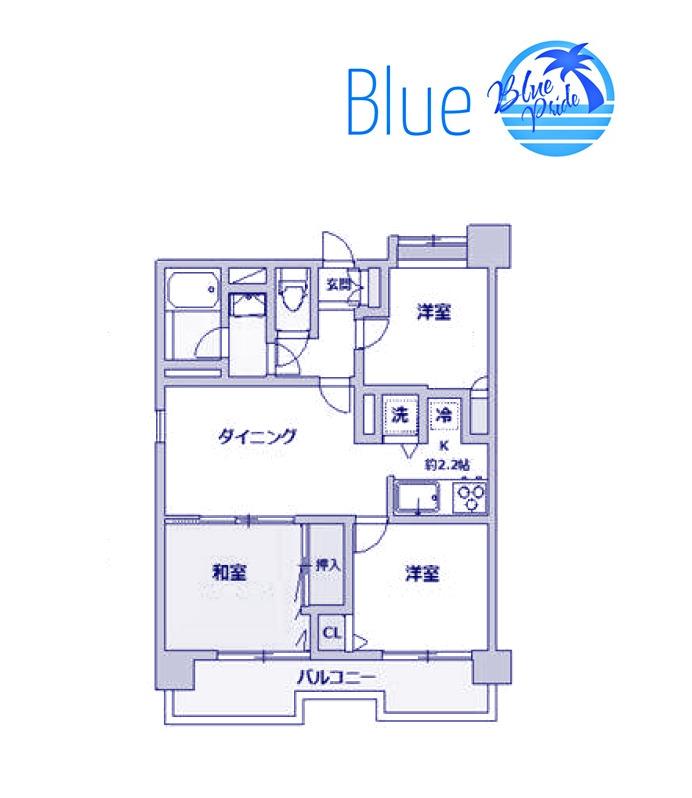 マイキャッスル横浜リバーサイド(3LDK/1階)の間取り写真