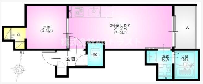REGALEST SMART日進(1LDK/3階)の間取り写真
